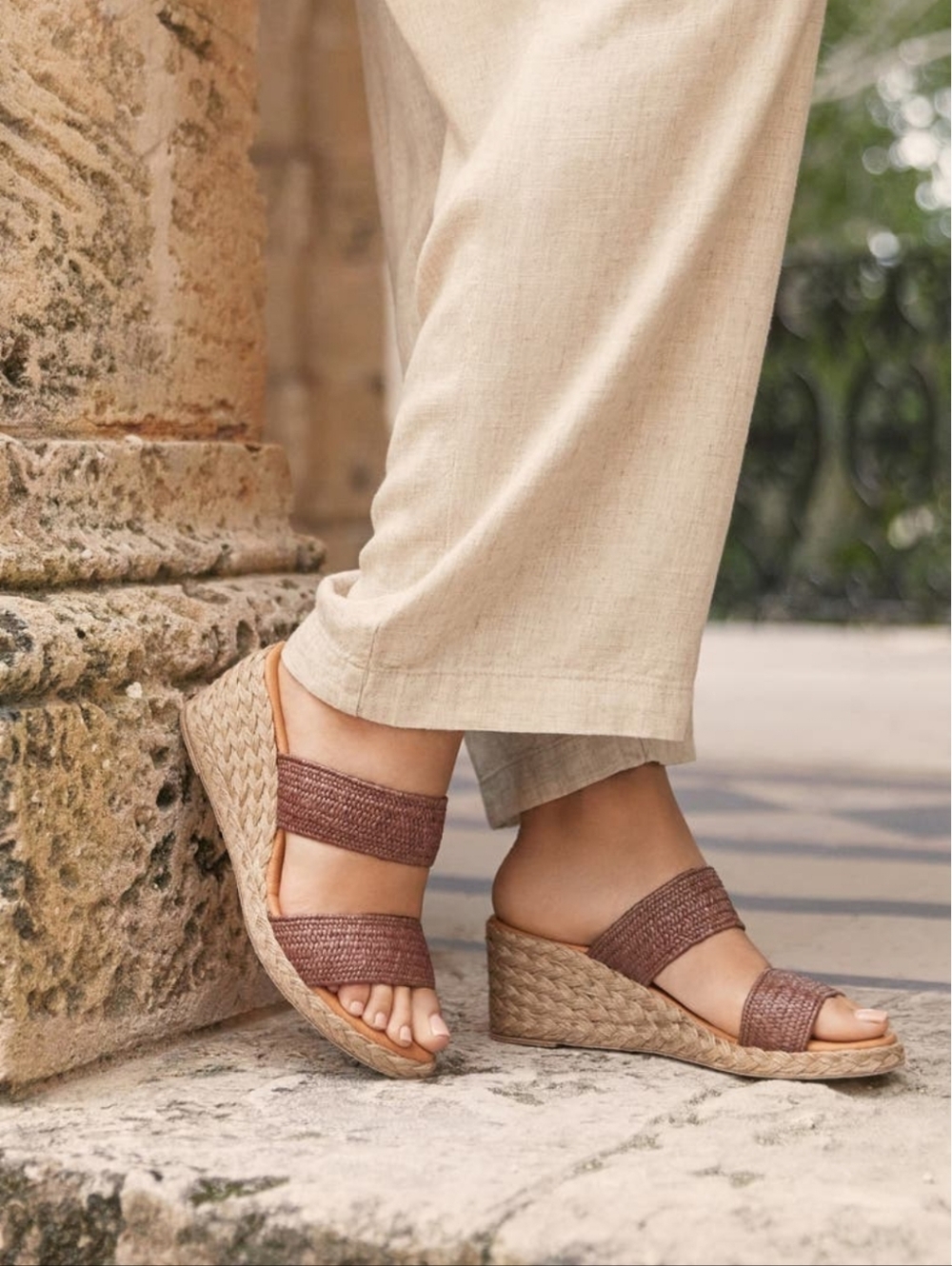 NEW ANDRE ASSOUS | $169 Nori Raffia Woven Sandals
